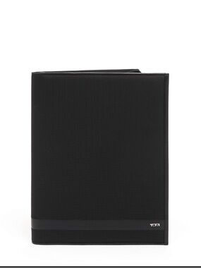 TUMI Alpha SLG Zip-Around Letter Pad in Black, style 135643-1041.